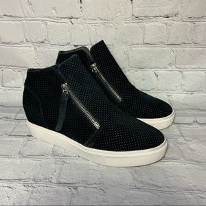 Steve Madden Caliber Leather Wedge Bootie Sneaker Sz 8.5